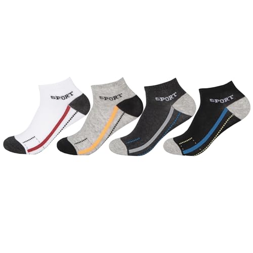 Sleques Männer Socken 10er Pack Hochwertige Baumwolle Herren Sneaker Füßlinge Jungen Sommer Strümpfe Gr. 39-46 (43-46, PS-S-4072) von Sleques