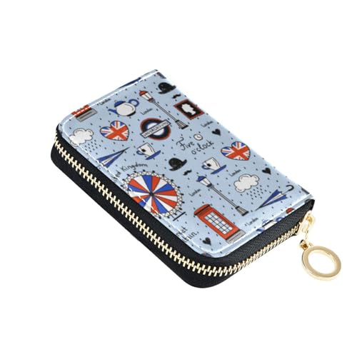 Sletend RFID-Kreditkartenetui aus Leder mit Reißverschluss, Kartenetui für Damen und Mädchen, Farbe Nr. 37, Einheitsgröße, Retro von Sletend