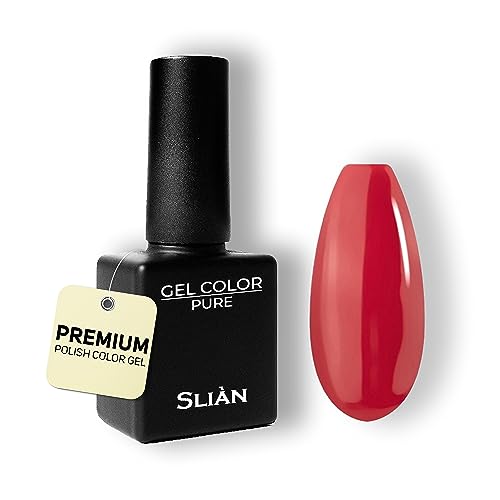 Slian UV Nagellack Fire SR22 - Hochdeckendes Farbgel für Gelnägel - UV Gel Nagellack für ein perfektes Nageldesign in Studio Qualität - Vegan Gel Nail Polish - Gelnagellack für UV Lampe von Sliàn