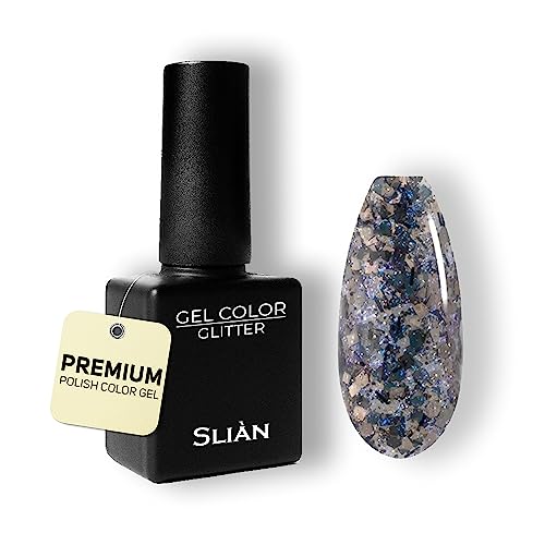 Slian UV Nagellack Glitter SGH18 - Hochdeckendes Farbgel für Gelnägel - UV Gel Nagellack für ein perfektes Nageldesign in Studio Qualität - Vegan Gel Nail Polish - Gelnagellack für UV Lampe von Sliàn