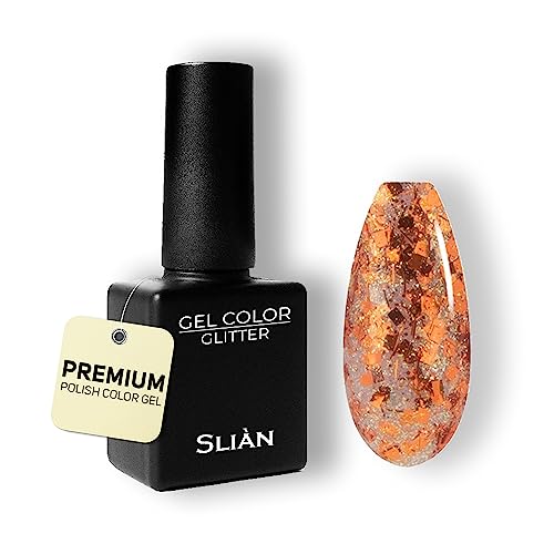 Slian UV Nagellack Glitter SGH9 - Hochdeckendes Farbgel für Gelnägel - UV Gel Nagellack für ein perfektes Nageldesign in Studio Qualität - Vegan Gel Nail Polish - Gelnagellack für UV Lampe von Sliàn