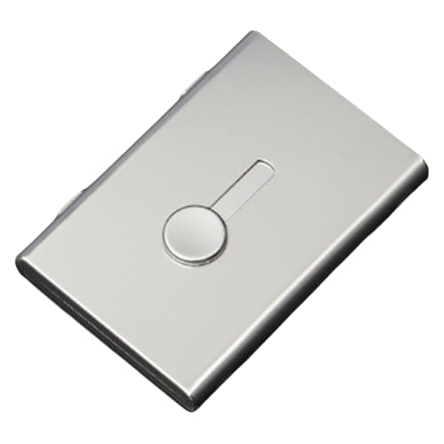 Sliccoom 1pc Pushtyp Visitenkartenkoffer Aluminiummetallkartenhalter Tragbarer Ultra -Dünnfrost -Kartenspeicherbox Organizer von Sliccoom