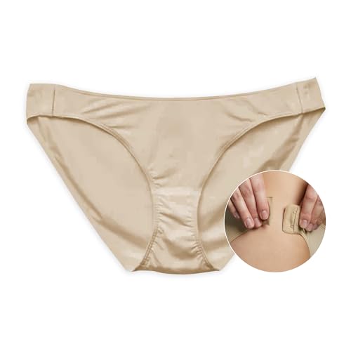 Slick Chicks Signature Brief nach Operationen, adaptive Unterwäsche mit sensorischem Stoff, atmungsaktives Baumwollfutter für Damen, Beige, 5XL von Slick Chicks