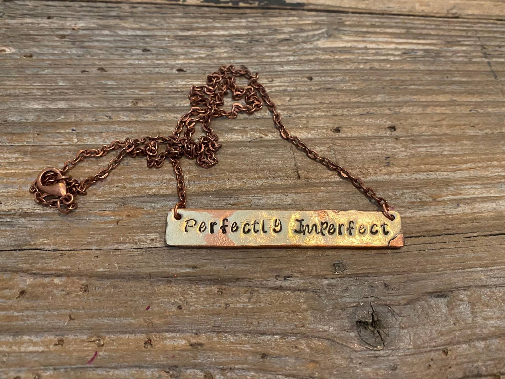 Kupfer Perfekt Unperfekte Distressed Halskette Kupfer Perfekt Unperfekte Distressed Halskette von SlightlySarcasticMe