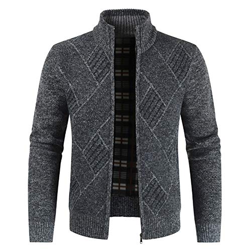 Herren Strickjacke Pullover Grobstrickjacke mit durchgehendem Reißverschluss Trichterhals Langarm-Strickpullover #8859 Dunkelgrau L Herren Strickjacke Pullover Grobstrickjacke mit durchgehendem Reißverschluss Trichterhals Langarm-Strickpullover #8859 Dunkelgrau L von Sliktaa