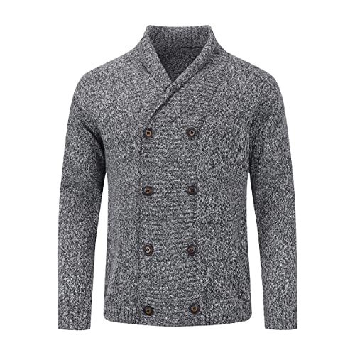 Sliktaa Herren Strickjacke Outdoor Freizeit Winter Frühling Warme Pullover, grau, XL von Sliktaa