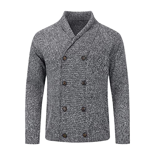 Sliktaa Herren Strickjacke Outdoor Freizeit Winter Frühling Warme Pullover, grau, XXL von Sliktaa