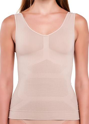 SLIMCELL Shapewear Damen Tanktop Anti Cellulitis - Top Damen & BH Damen Ohne Bügel Integriert von SLIMCELL Gambetti