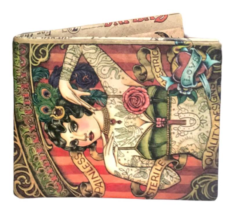 Tattoo Art Portemonnaie Origami-Design Aus Mikrofaser von SlimWalletCollection