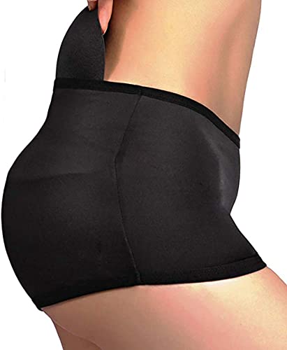 Damen Gepolsterter Po-Heber Unterwäsche Pads Hüftverstärker Höschen Shapewear Shapewear Shaper Panty Unterhose Nahtlose Kontrolle Slip - Schwarz - Large von Sliot