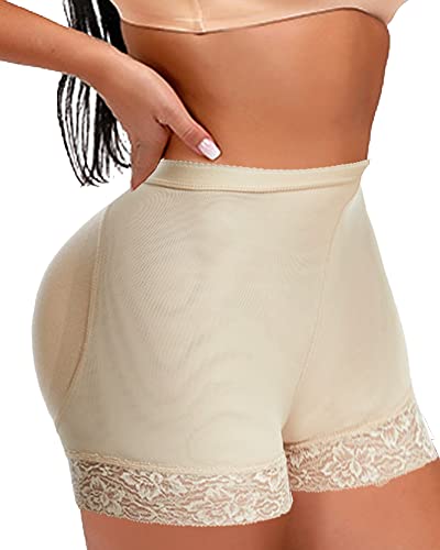 Po-Lifter, Hüftverstärker, Unterwäsche, Shapewear, Spitze, gepolstert, Slip, Boyshorts - Beige - Large von Sliot