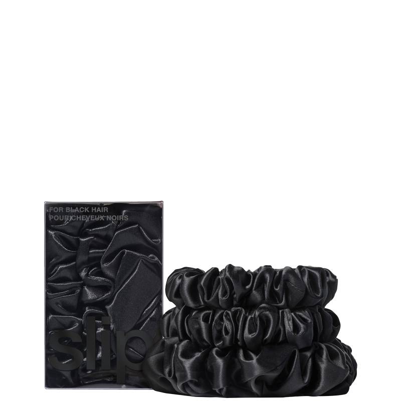 Slip Pure Silk Back To Basics Assorted Scrunchie Set (Various Colours) - Schwarz von Slip