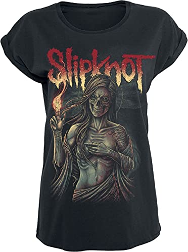 Slipknot Burn Me Away Frauen T-Shirt schwarz L 100% Baumwolle Band-Merch, Bands von Slipknot