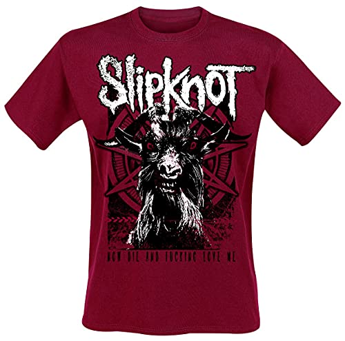 Slipknot Goat Männer T-Shirt rot XL 100% Baumwolle Band-Merch, Bands von Slipknot