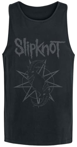 Slipknot Goat Star Logo Männer Tank-Top schwarz S 100% Baumwolle Band-Merch, Bands von Slipknot