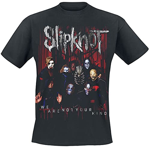Slipknot Group Photo Männer T-Shirt schwarz L 100% Baumwolle Band-Merch, Bands von Slipknot