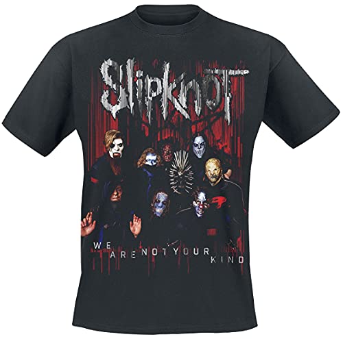 Slipknot Group Photo Männer T-Shirt schwarz M 100% Baumwolle Band-Merch, Bands von Slipknot