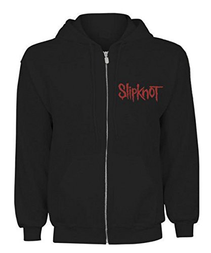 Slipknot Herren Totenkopfzähne Hoodie, Schwarz, L von Slipknot