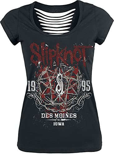 Slipknot Iowa Star Frauen T-Shirt schwarz S 100% Baumwolle Band-Merch, Bands von Slipknot