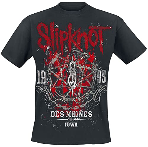 Slipknot Iowa Star Männer T-Shirt schwarz 4XL 100% Baumwolle Band-Merch, Bands von Slipknot