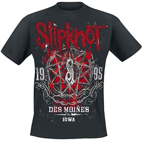Slipknot Iowa Star Männer T-Shirt schwarz 5XL 100% Baumwolle Band-Merch, Bands von Slipknot