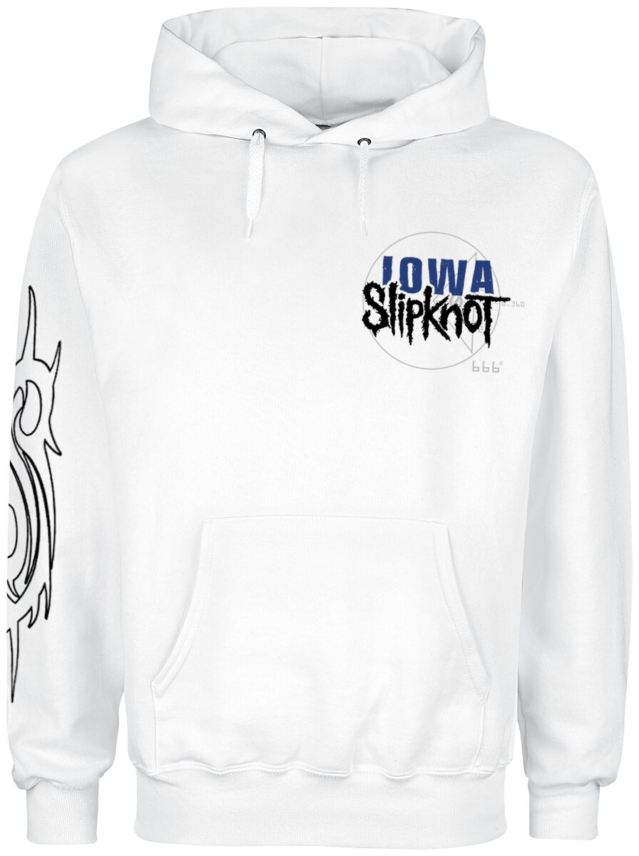 Slipknot Kapuzenpullover - Iowa Goat Cover - S bis XXL - für Männer - Größe L - weiß  - Lizenziertes Merchandise! von Slipknot