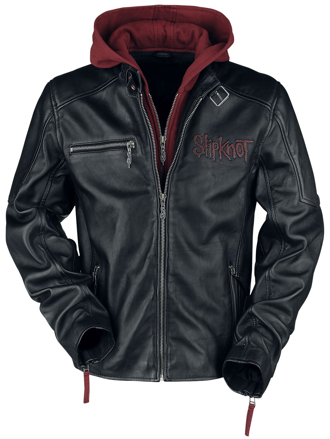 Slipknot Lederjacke - EMP Signature Collection - L bis 3XL - für Männer - Größe 3XL - schwarz/rot  - EMP exklusives Merchandise! von Slipknot