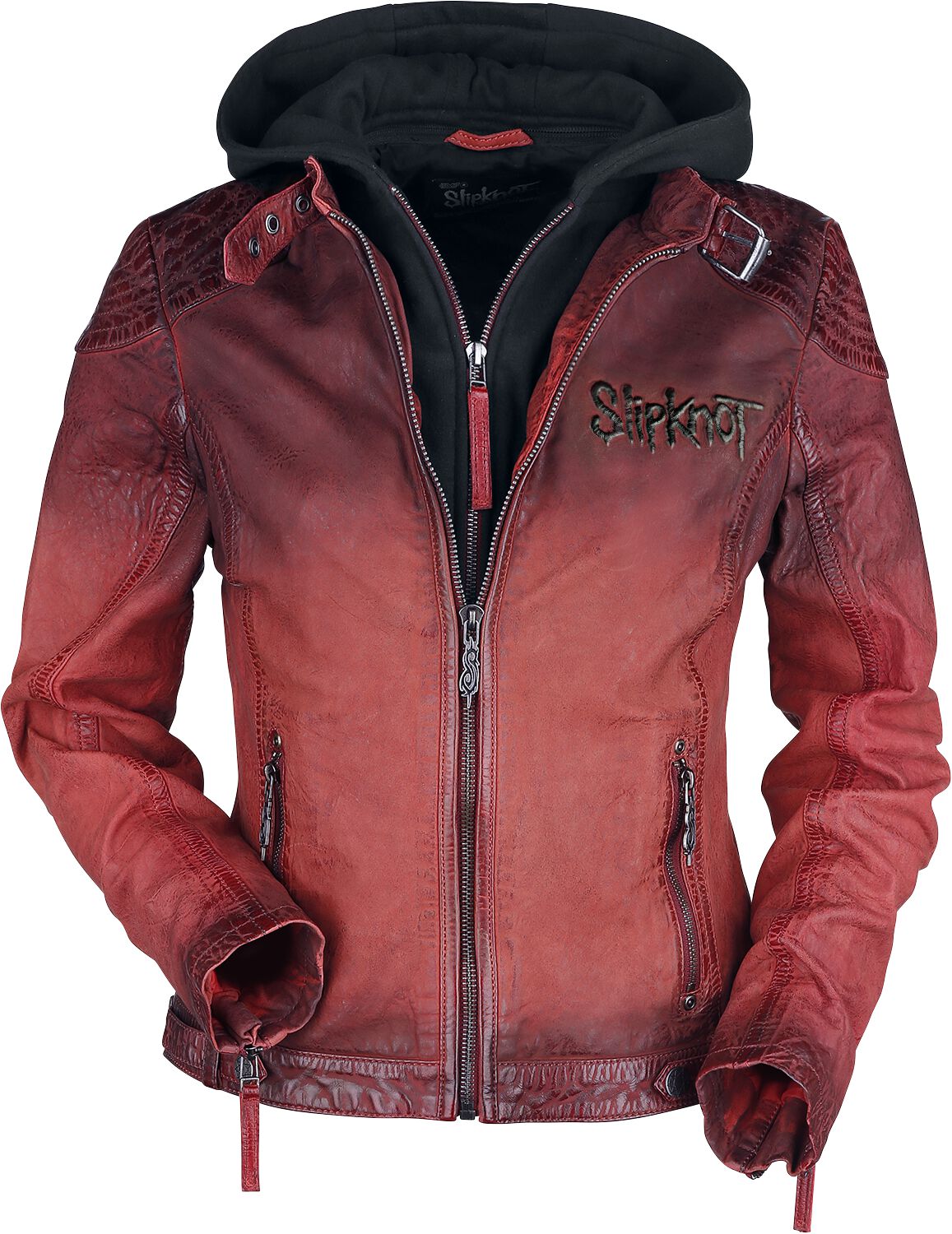 Slipknot Lederjacke - EMP Signature Collection - M bis 3XL - für Damen - Größe 3XL - rot/schwarz  - EMP exklusives Merchandise! von Slipknot