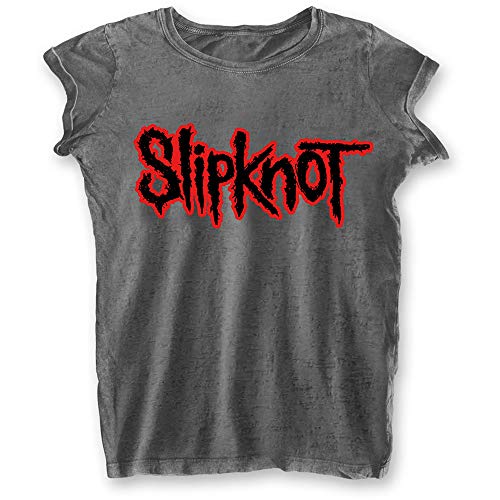 Slipknot 'Logo' (Grey) Womens Burnout T-Shirt (Large) von Slipknot