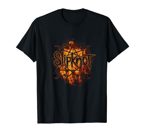 Slipknot Offizielles Schnupftabak-Flammen T-Shirt Damen Schwarz S von Slipknot
