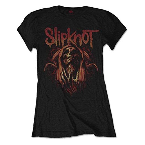 Slipknot Offizielles schwarzes Skinny Damen-T-Shirt Metall 'Evil Hexe' Gr. 36, Schwarz von Slipknot