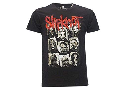 Slipknot Original Music Mask T-Shirt Doppeldruck, Schwarz Large von Slipknot