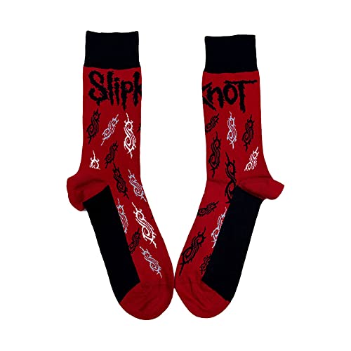 Slipknot Socken Tribal S Band Logo Nue offiziell Herren Rot (UK SIZE 7.5 - 11.5) von Slipknot