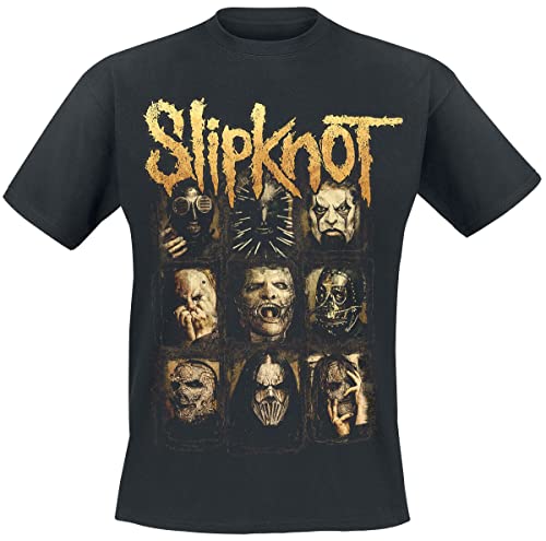 Slipknot Splatter Frame Männer T-Shirt schwarz L 100% Baumwolle Band-Merch, Bands von Slipknot