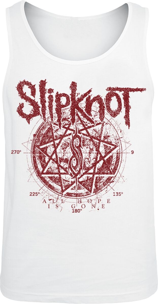 Slipknot Star Symbol Tank-Top weiß in M von Slipknot