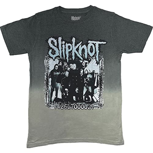 Slipknot T Shirt Barcode Photo Band Logo Nue offiziell Unisex Dip Dye Grau S von Slipknot