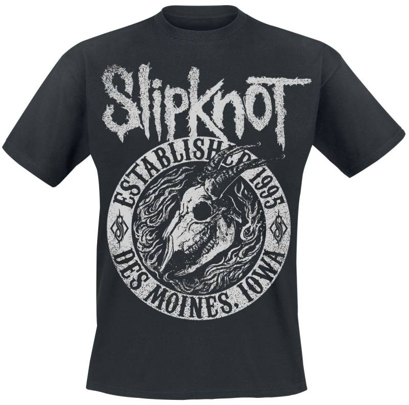 Slipknot T-Shirt - Flaming Goat - S bis XL - für Männer - Größe L - schwarz  - Lizenziertes Merchandise! von Slipknot