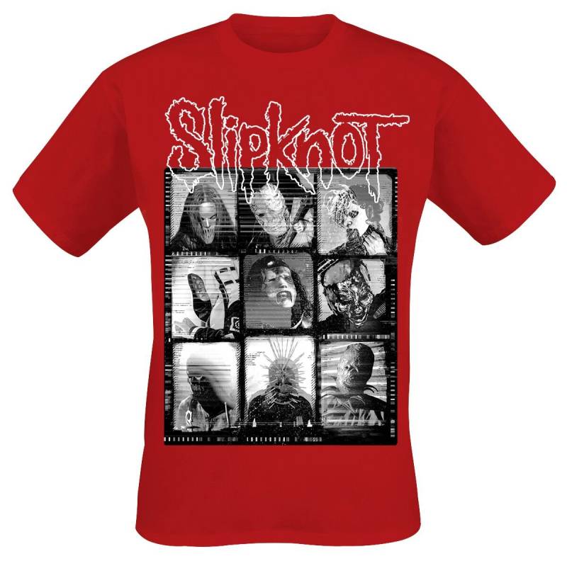 Slipknot T-Shirt - Grid Photo - M bis L - für Männer - Größe M - rot  - Lizenziertes Merchandise! von Slipknot