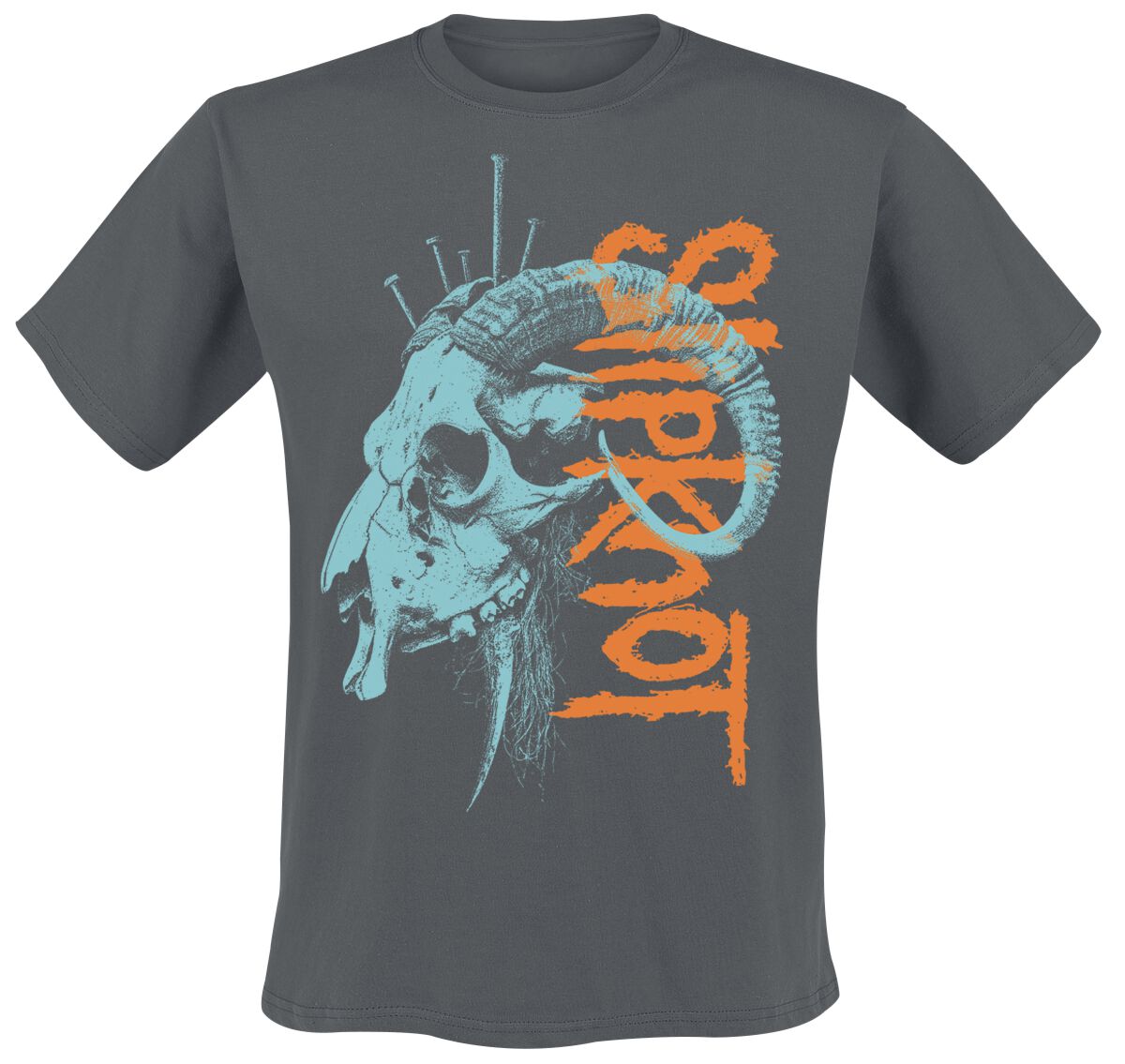 Slipknot T-Shirt - Nailed Goat - S bis 3XL - für Männer - Größe M - charcoal - Lizenziertes Merchandise! Slipknot T-Shirt - Nailed Goat - S bis 3XL - für Männer - Größe M - charcoal - Lizenziertes Merchandise! von Slipknot