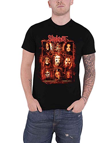 Slipknot T Shirt Rusty Face Band Logo offiziell Herren Schwarz L von Slipknot