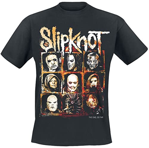 Slipknot The End, So Far Group Squares Männer T-Shirt schwarz M 100% Baumwolle Band-Merch, Bands von Slipknot