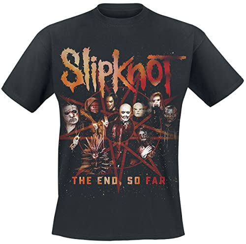 Slipknot The End, So Far Group Star Männer T-Shirt schwarz L 100% Baumwolle Band-Merch, Bands von Slipknot