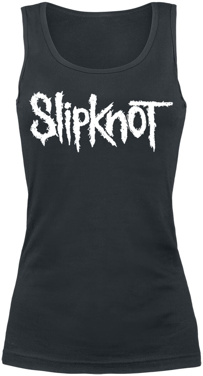 Slipknot Top - White Logo - S bis XXL - für Damen - Größe S - schwarz  - Lizenziertes Merchandise! von Slipknot