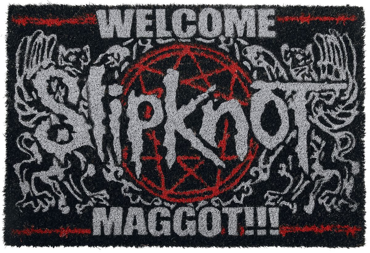 Slipknot Welcome Maggot Fußmatte schwarz weiß rot Slipknot Welcome Maggot Fußmatte schwarz weiß rot von Slipknot