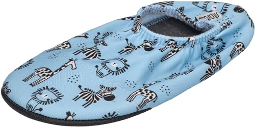 Slipstop Kinder Hausschuhe Badeschuhe Africa Tiere Blue, Größe:21/23 EU von Slipstop