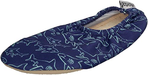 Slipstop Kinder Hausschuhe Badeschuhe BULLSHARK - Navy, Größe:18/20 EU von Slipstop