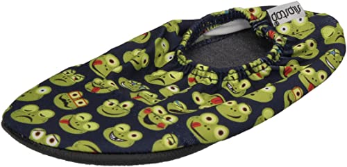 Slipstop Kinder Hausschuhe Badeschuhe Frog - Blue Green, Größe:21/23 EU von Slipstop