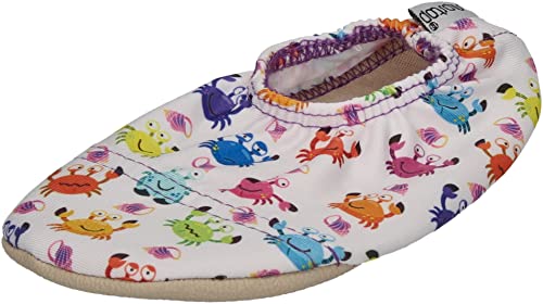 Slipstop Hausschuhe Badeschuhe Funny Crabs weiß bunt, Größe:27/29 EU von Slipstop