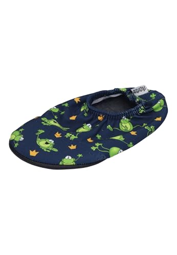 Slipstop Kinder Hausschuhe Badeschuhe KERMIT Frosch blue, Größe:21/23 EU von Slipstop