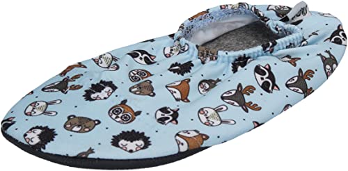 Slipstop Kinder Hausschuhe Badeschuhe Mates Tiere hellblau, Größe:30/32 EU von Slipstop